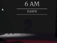 a computer screen shows the time as 6 am and the time as dawn