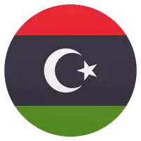 the flag of libya has a crescent moon and a star