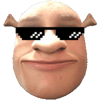 shrek wearing a pair of sunglasses with a smiley face