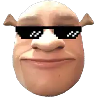 shrek wearing a pair of sunglasses with a smiley face