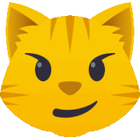 a yellow cat 's face with an angry expression on it