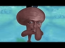 squidward from spongebob squarepants is a black cartoon character with a big nose .