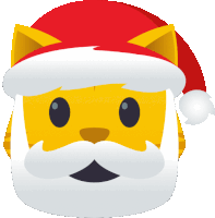 a cat wearing a santa hat with a white beard