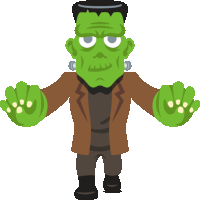 a cartoon drawing of frankenstein 's monster