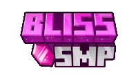 a logo for bliss ship with a pink diamond