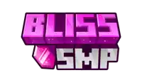 a logo for bliss ship with a pink diamond