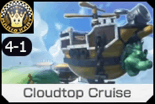 a picture of a cloudtop cruise with a green monster on it