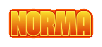 the word norma is written in yellow and red letters