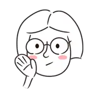 a black and white drawing of a girl with glasses covering her face