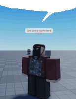 a roblox character says " i am gonna say the word lighter "