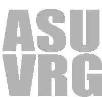 a logo for asu virg is shown in gray