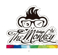 a logo for the company the monkey design