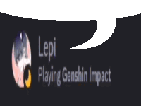 a black background with the words lepi playing genshin impact written on it