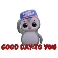 a penguin wearing a hat that says " it 's a nton "