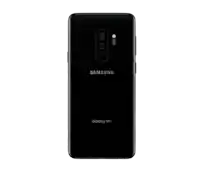 the back of a black samsung galaxy s9 +