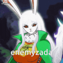 a cartoon of a rabbit with the words enemyzada written below it