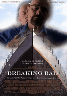 a movie poster for breaking bad with bryan cranston and jonathan banks on it