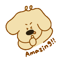 a drawing of a dog that says amazing