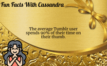 a poster that says fun facts with cassandra