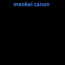 a group of anime characters are dancing in a circle with the words meokee canon above them
