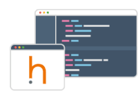 an illustration of a computer screen with the letter h