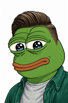 a cartoon of a green frog wearing a shirt
