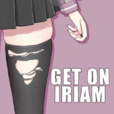 a picture of a girl 's leg with the words get on iriam