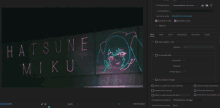 a screen shot of hatsune miku being edited