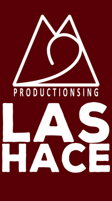 a red background with a white logo that says productionsing las hace