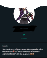 a screenshot of a person 's twitter profile with a picture of a samurai holding a sword