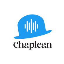 a logo for chaplean with a blue hat and a sound wave