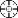 a black and white image of a cross with a square in the middle .