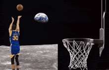 a basketball player with the number 30 on the back of his jersey