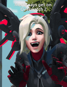 a mercy says get on overwatch 2 meme