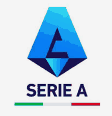 a logo for serie a with a blue triangle and a letter a