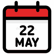 a calendar showing the date of may 22