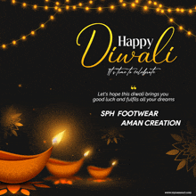 a poster that says happy diwali with a quote