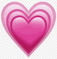 a pink heart on a white background with a gradient