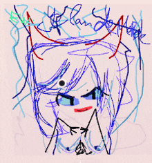 a child 's drawing of a girl with a crown on her head and the words " i am sorry "