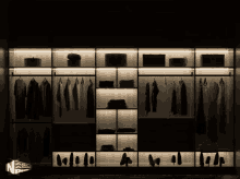 a dark closet with a sign that says architectural design