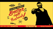 a poster for better call rustaveli shows a man pointing at the camera