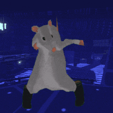 a cartoon drawing of a mouse wearing cowboy boots