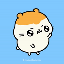 a cartoon of a hamster with the word hamiboom written below it
