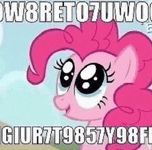 pinkie pie from my little pony is a pink pony with a big mane .