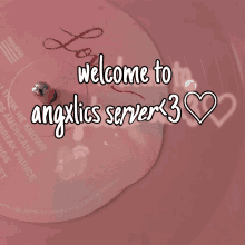 a pink cd with the words welcome to angxlics server 3 on it