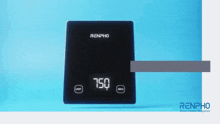 a renpho digital scale displays the weight as 750 grams