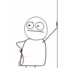 a drawing of a stick figure with a cane and the word nsitel on the bottom right