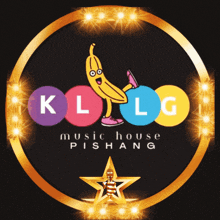 a colorful logo for kl lg music house