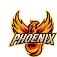 a logo for phoenix shows a flaming phoenix with its wings spread