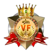 a medal with a crown and the words virtual family on it